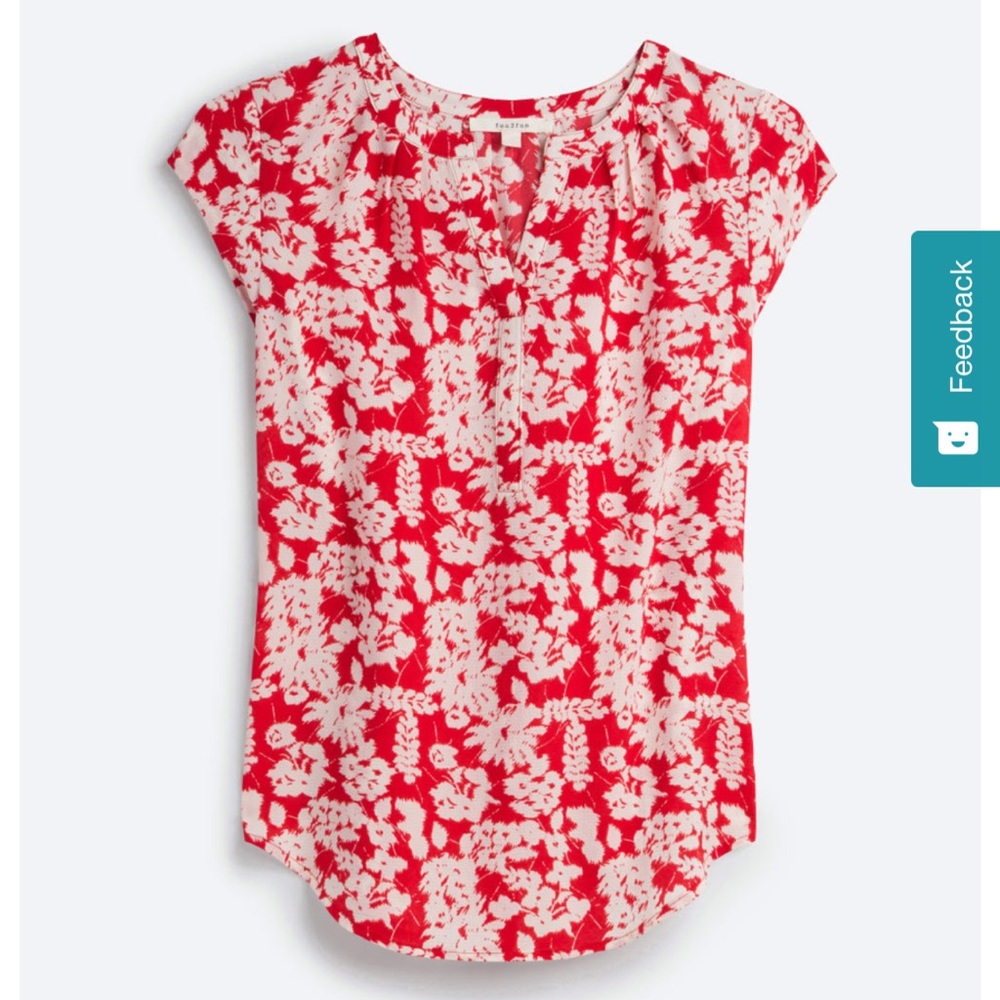 Fun2Fun Walden split neck top Stitch Fix NWT large